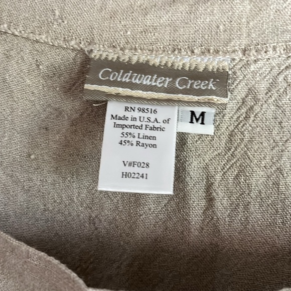 Coldwater Creek linen shortalls - Picture 2 of 3